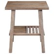 Boraam Wood Sonoma End Table in Barnwood Wire-Brush Brown Finish
