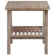 Boraam Wood Sonoma End Table in Barnwood Wire-Brush Brown Finish