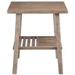 Boraam Wood Sonoma End Table in Barnwood Wire-Brush Brown Finish