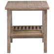 Boraam Wood Sonoma End Table in Barnwood Wire-Brush Brown Finish