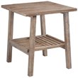 Boraam Wood Sonoma End Table in Barnwood Wire-Brush Brown Finish