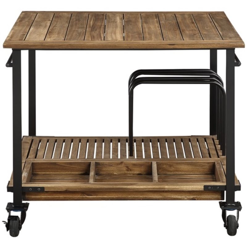 Boraam Wood Brookville Counter Height Dining Table in Natural Finish