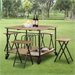 Boraam Wood Brookville Counter Height Dining Table in Natural Finish