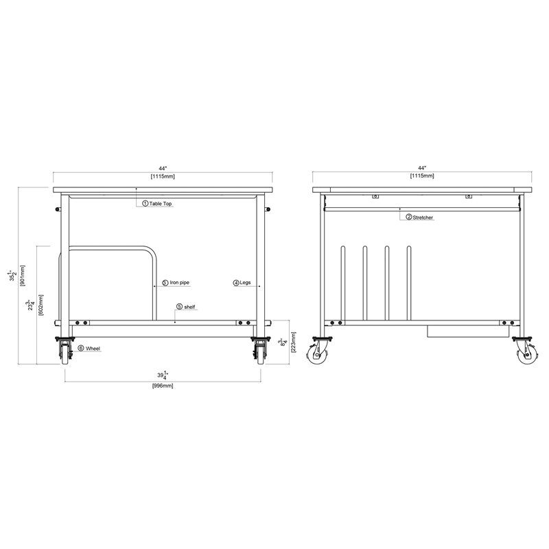Boraam Wood Brookville Counter Height Dining Table in Natural Finish