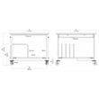 Boraam Wood Brookville Counter Height Dining Table in Natural Finish