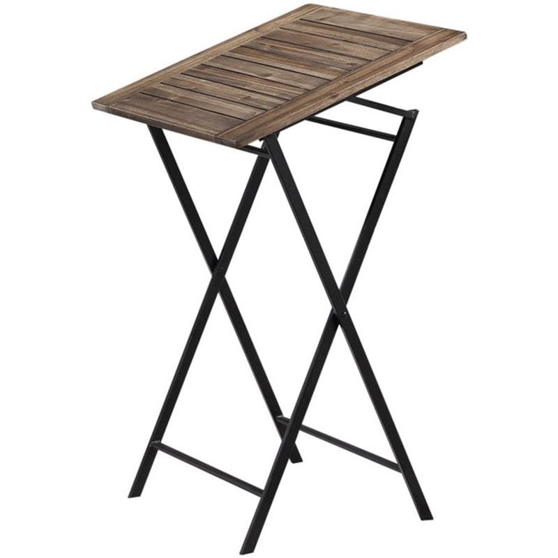 Boraam Wood Brookville 3 Piece Folding Bistro Set in Natural Finish