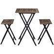 Boraam Wood Brookville 3 Piece Folding Bistro Set in Natural Finish