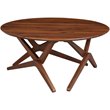Boraam Wood Sydney Adjustable Table in Chestnut Wire-Brush Finish