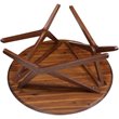 Boraam Wood Sydney Adjustable Table in Chestnut Wire-Brush Finish