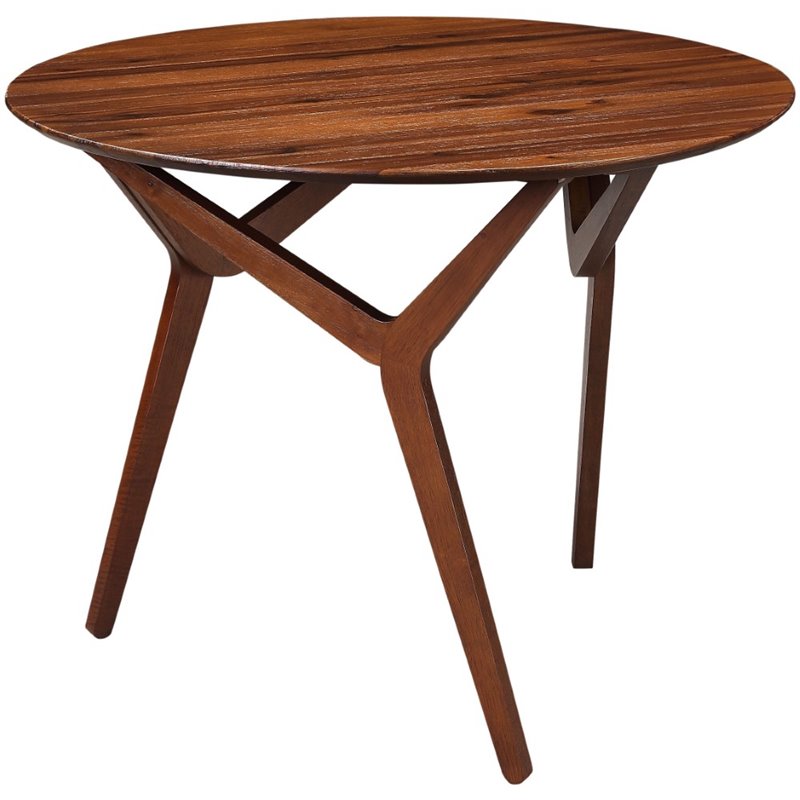Boraam Wood Sydney Adjustable Table in Chestnut Wire-Brush Finish