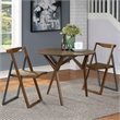 Boraam Wood Sydney Adjustable Table in Chestnut Wire-Brush Finish