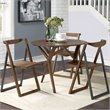 Boraam Wood Sydney Adjustable Table in Chestnut Wire-Brush Finish