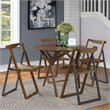 Boraam Wood Sydney Adjustable Table in Chestnut Wire-Brush Finish