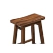 Boraam Wood Sonoma Saddle Barstool in Chestnut Wire-Brush Finish