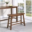 Boraam Wood Sonoma Backless Bench in Chestnut Wire-Brush Finish