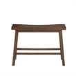 Boraam Wood Sonoma Backless Bench in Chestnut Wire-Brush Finish