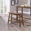 Boraam Wood Sonoma Backless Bench in Chestnut Wire-Brush Finish