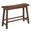 Boraam Wood Sonoma Backless Bench in Chestnut Wire-Brush Finish