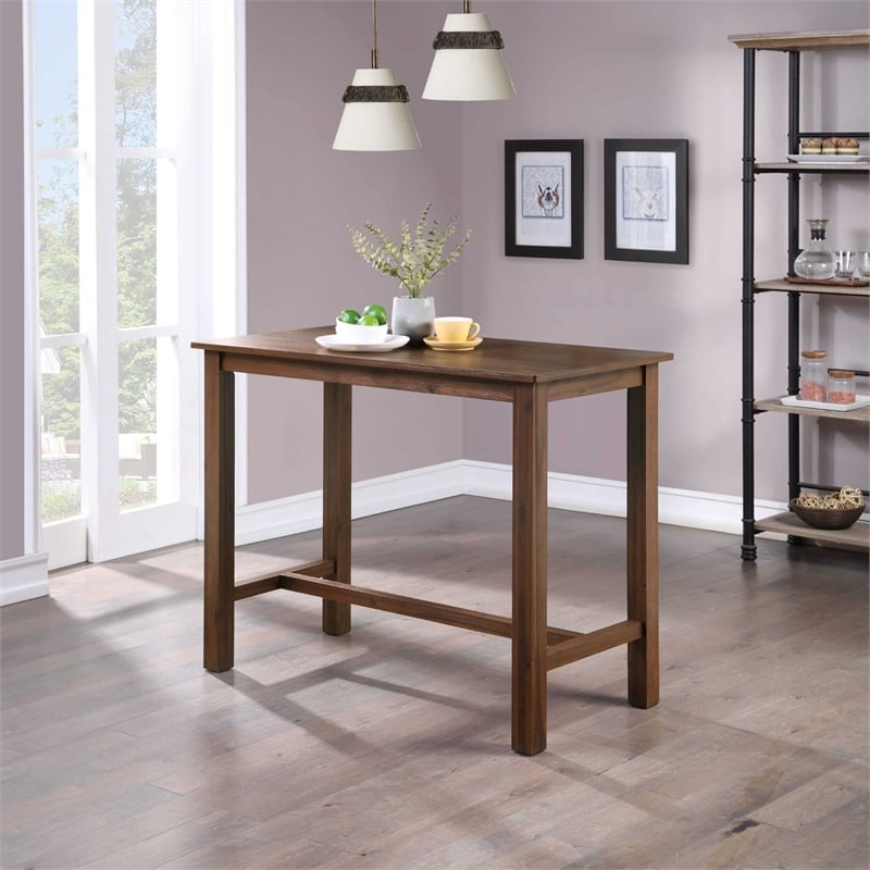Boraam Wood Sonoma Table in Chestnut Wire-Brush Finish