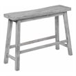 Boraam Wood Sonoma Backless Bench in Storm Gray Wire-Brush Finish