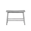 Boraam Wood Sonoma Backless Bench in Storm Gray Wire-Brush Finish