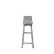 Boraam Wood Sonoma Backless Bench in Storm Gray Wire-Brush Finish