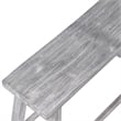 Boraam Wood Sonoma Backless Bench in Storm Gray Wire-Brush Finish