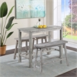 Boraam Wood Sonoma Pub Set in Storm Gray Wire-Brush Finish