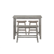 Boraam Wood Sonoma Pub Set in Storm Gray Wire-Brush Finish
