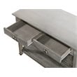 Boraam Sonoma Kitchen Cart with Stainless Steel Top in Storm Gray Wire-Brush