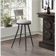Boraam Steel Benton Adjustable Bar Stool in White and Gray Finish