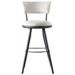 Boraam Steel Benton Adjustable Bar Stool in White and Gray Finish