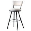 Boraam Steel Benton Adjustable Bar Stool in White and Gray Finish