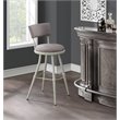 Boraam Steel Benton Adjustable Bar Stool in Gray and Beige Finish