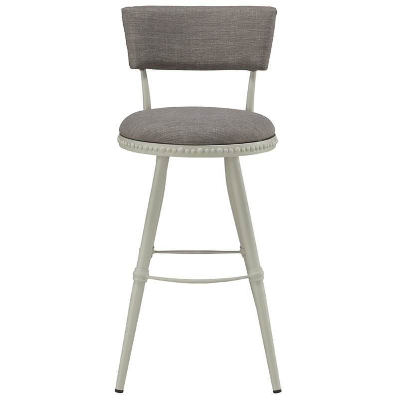 Boraam Steel Benton Adjustable Bar Stool in Gray and Beige Finish