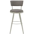 Boraam Steel Benton Adjustable Bar Stool in Gray and Beige Finish