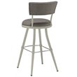 Boraam Steel Benton Adjustable Bar Stool in Gray and Beige Finish