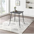 Boraam Gilbert Metal Pub Table in Gray Steel