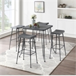 Boraam Gilbert Metal Pub Table in Gray Steel