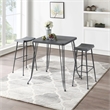 Boraam Gilbert Metal Pub Table in Gray Steel