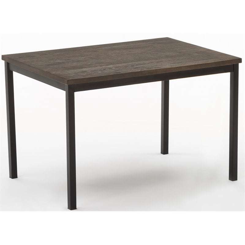 Boraam Americano Modern Wood Dining Table in Distressed Black Walnut