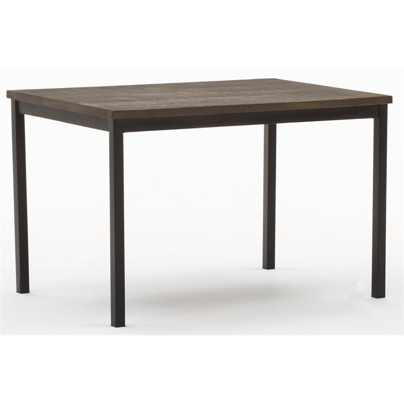 Boraam Americano Modern Wood Dining Table in Distressed Black Walnut
