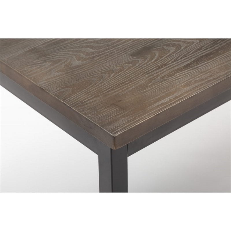Boraam Americano Modern Wood Dining Table in Distressed Black Walnut