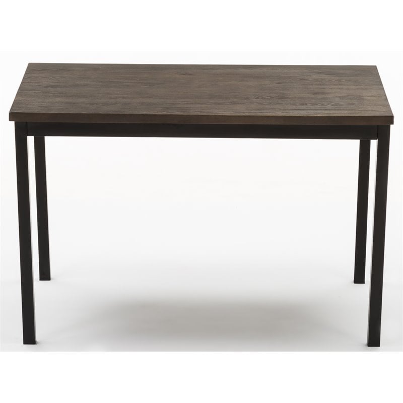 Boraam Americano Modern Wood Dining Table in Distressed Black Walnut