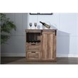 Boraam Weston Sliding Barn Door Wine Cabinet With 2-Drawers in Natural