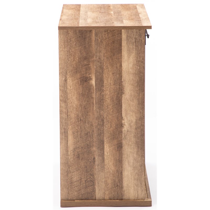 Boraam Weston Sliding Barn Door Wine Cabinet With 2-Drawers in Natural