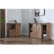 Boraam Weston Sliding Barn Door Wine Cabinet With 2-Drawers in Natural