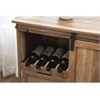 Boraam Weston Sliding Barn Door Wine Cabinet With 2-Drawers in Natural