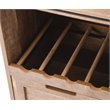 Boraam Weston Sliding Barn Door Wine Cabinet With 2-Drawers in Natural