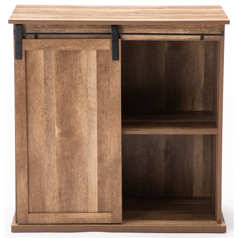 Boraam Weston Sliding Barn Door Wine With 2Drawers in Natural